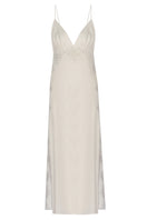 Bocan Couture Isabella cupro nightgown displayed on a hanger, featuring a soft, flowing fabric and elegant design.