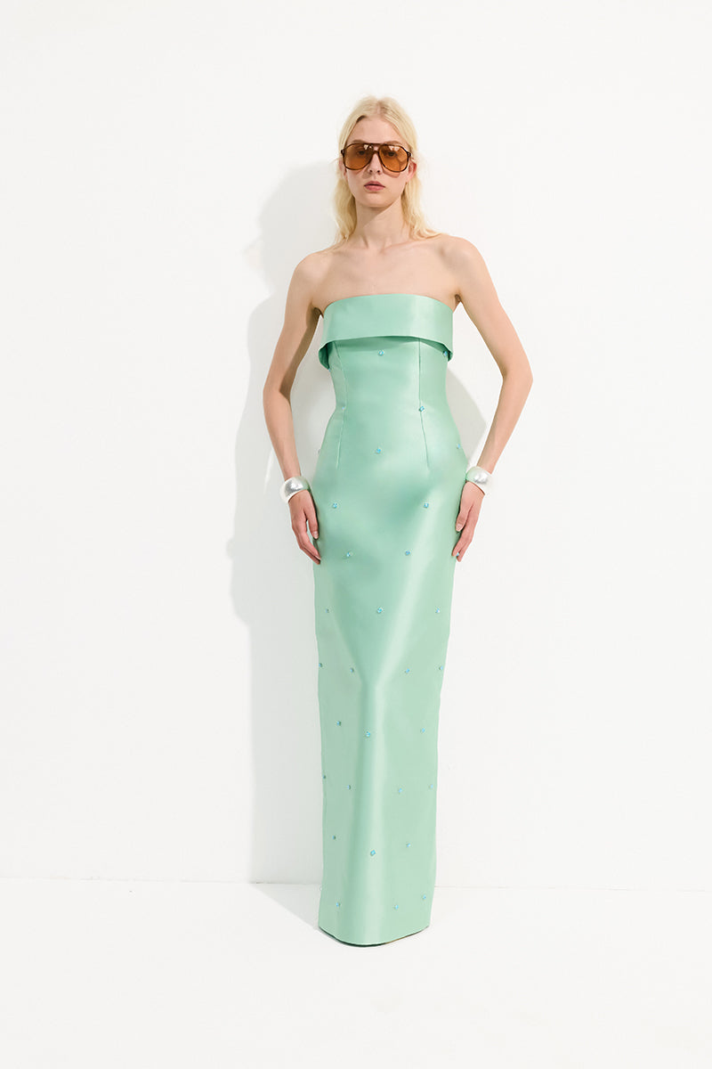 ISOLDE MAXI DRESS IN MINT | CULT MIA | URBAN MUSE ISOLDE MAXI DRESS IN MINT | CULT MIA | URBAN MUSE
