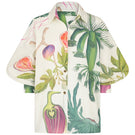 Ivory linen floral blouse by Tinta Latina, featuring a relaxed fit with floral patterns and lightweight fabric for casual wear.