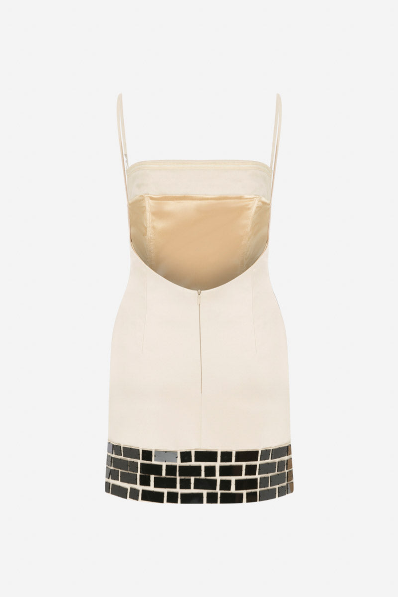 CAROLE MINI DRESS IN CREAM - CULT MIA