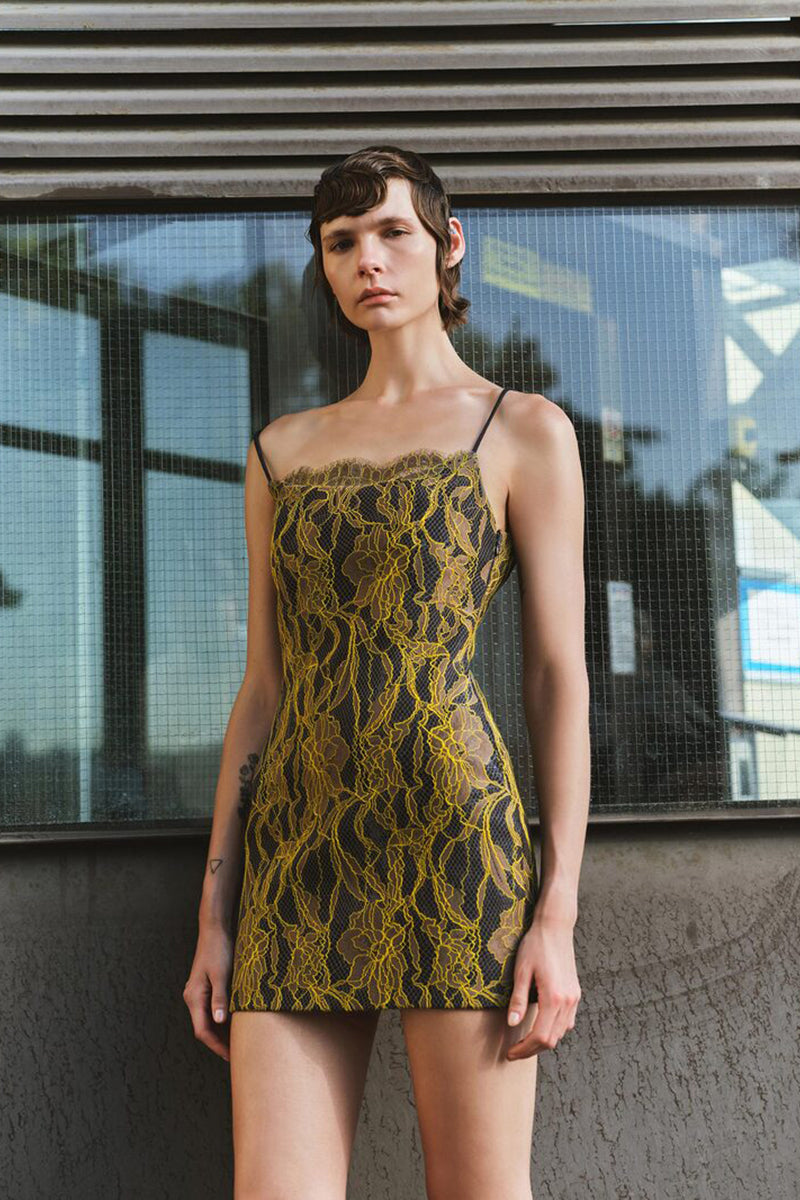 Light khaki Jessica dress by ILA, a stylish mini dress with a fitted silhouette and sleeveless design, perfect for casual occasions.