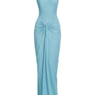 Urban Muse Irvina embellished aqua blue gown with intricate beadwork and flowing fabric, perfect for formal occasions.