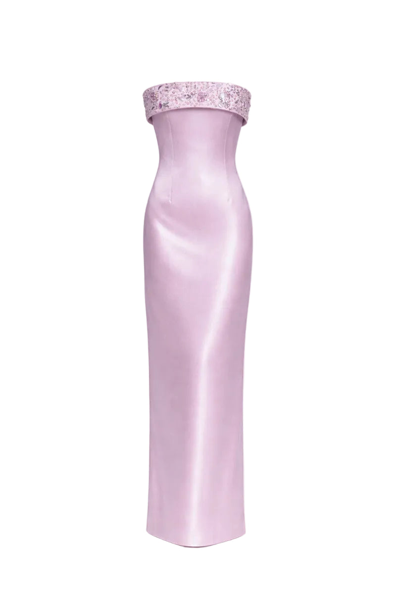NALANI EMBELLISHED DRESS IN SOFT LILAC