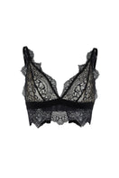 Black Ellipse Boreal wireless bralette from Ellipse Lingerie, soft fabric with delicate lace details and comfortable fit.