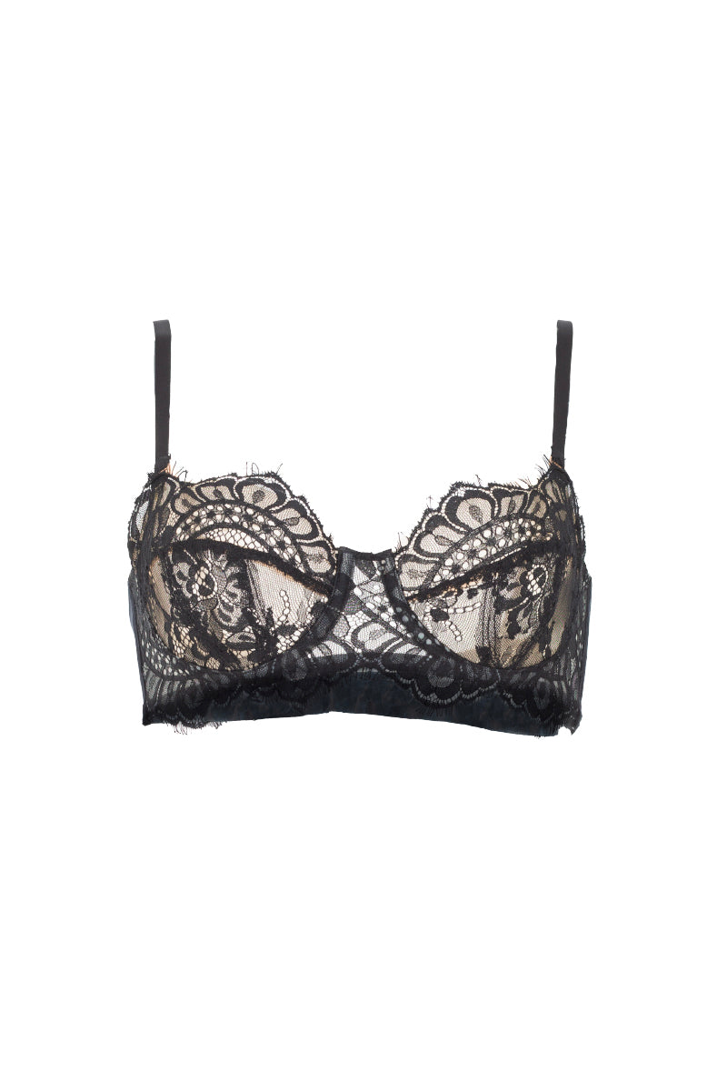 ELLIPSE STRAPLESS SEXY BRA IN BLACK