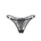 Black Ellipse Lingerie sexy string thong underwear with minimal coverage and delicate lace details.
