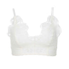 White Ellipse Lingerie cotton lace wireless bralette with delicate lace details and soft fabric, perfect for comfortable everyday wear.
