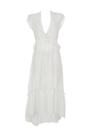 White Ellipse Lingerie Origami Kimono robe with delicate fabric and elegant design, styled as a comfortable and stylish loungewear piece.