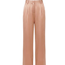 Nude silk pants from MASTANI Iman Silk Pant collection, featuring a smooth, flowing fabric and elegant design.