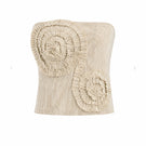 Maylé Vásquez Infinito Top in natural fabric, showcasing its stylish design and comfortable fit.