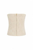 Natural Maylé Vásquez Infinito Top featuring a stylish, lightweight design in natural fabric, perfect for casual or dressy wear.