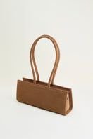 Poelle CECILIE top handle bag in caramel with sleek design and sturdy handles, ideal for stylish everyday use.
