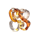 INTERCONEXION M EARRINGS IN AMBER