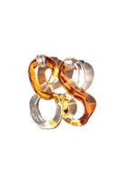 INTERCONEXION M EARRINGS IN AMBER