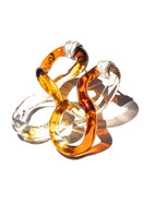 INTERCONEXION M EARRINGS IN AMBER