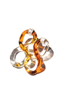 INTERCONEXION M EARRINGS IN AMBER
