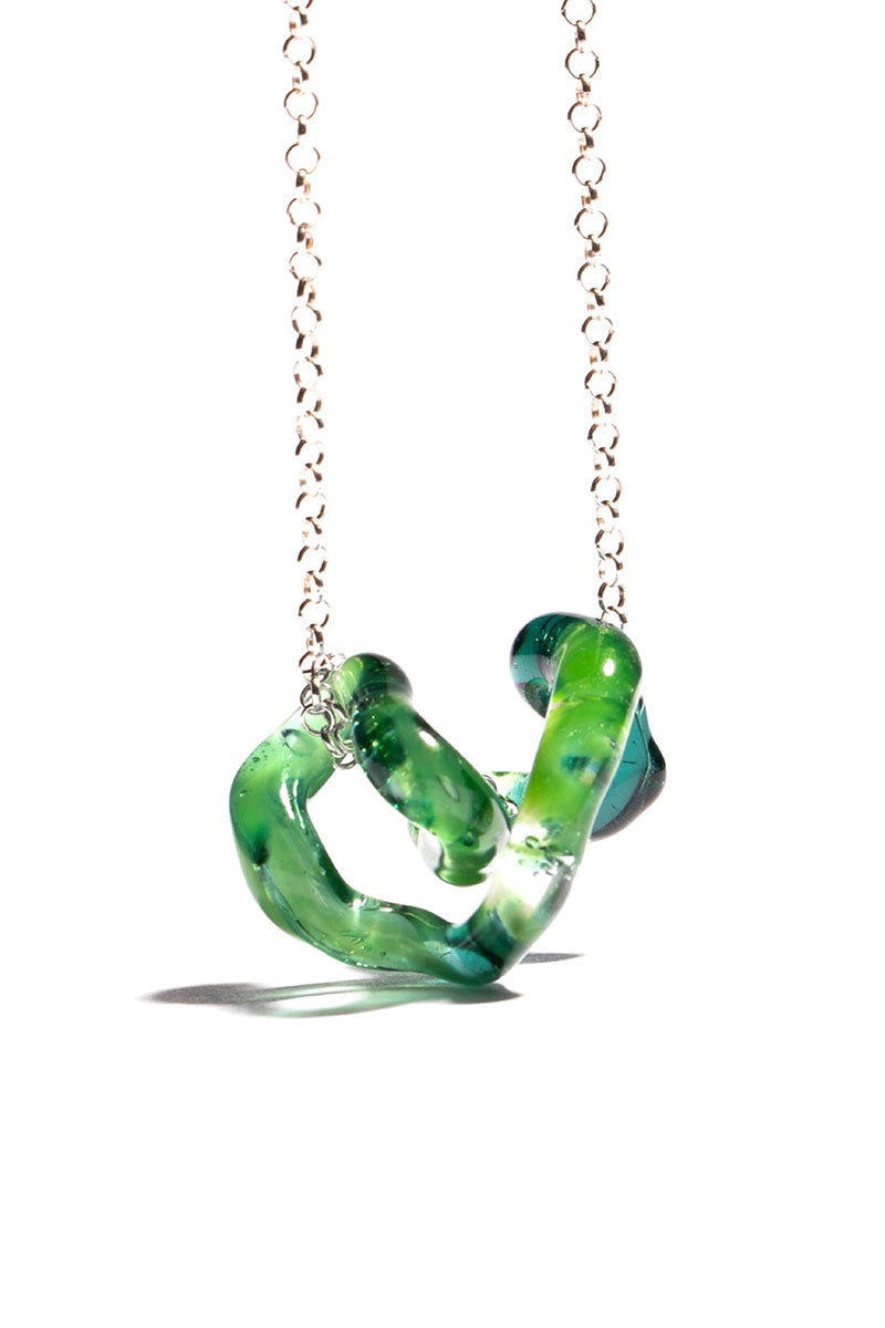 INTERCONEXION PENDANT IN GREEN