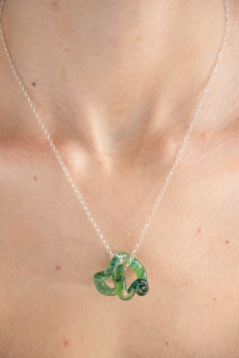 INTERCONEXION PENDANT IN GREEN