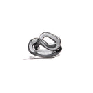 Set of SALVÁREA interconnection rings in smoky design, showcasing stylish layered rings on a neutral background.
