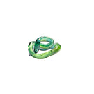 Set of green SALVÁREA interconnection rings showing multiple interconnected rings with a sleek, modern design.