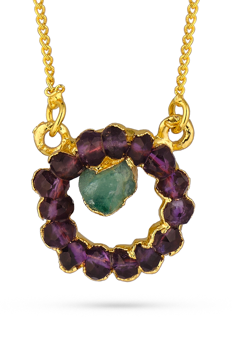 IRIS RAW AMETHYST NECKLACE - CULT MIA
