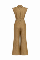 ANA + MARIA Isabela jumpsuit in Apple Cinnamon, featuring a stylish, fitted design with a soft fabric and elegant neckline.