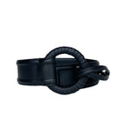 Black Isidora Malva Belen belt with sleek design, featuring a stylish buckle and smooth leather finish.
