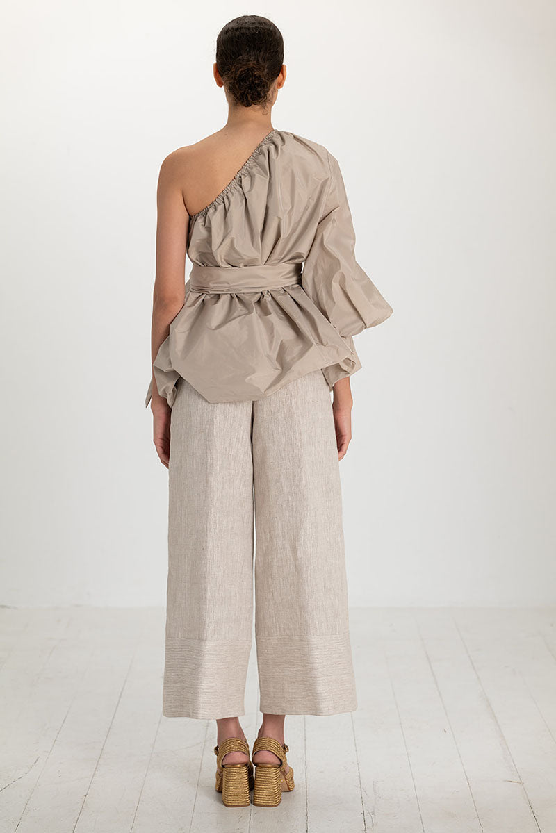 ANA + MARIA Isolde top in smoke gray, stylish women's sleeveless blouse with a relaxed fit and soft fabric.