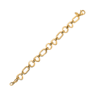 Gold vermeil Italian chain bracelet by Sara Shala featuring intertwined links and a polished yellow gold finish.