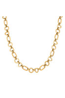 Elegant Italian necklace in yellow gold vermeil featuring a delicate chain design by Sara Shala.