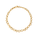 Elegant Italian necklace in yellow gold vermeil with a delicate chain, designed by Sara Shala.