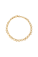 Elegant Italian necklace in yellow gold vermeil with a delicate chain, designed by Sara Shala.