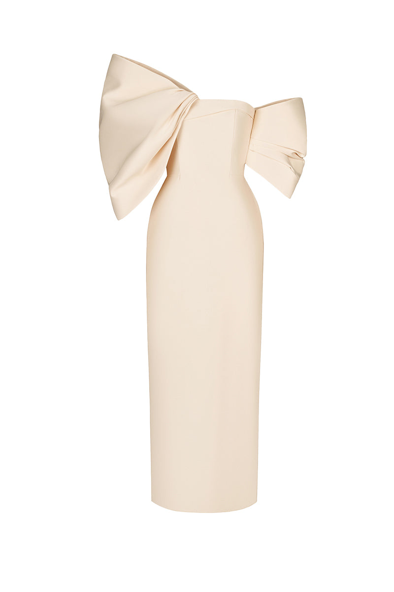 IVORY BIG BOW DRESS - CULT MIA