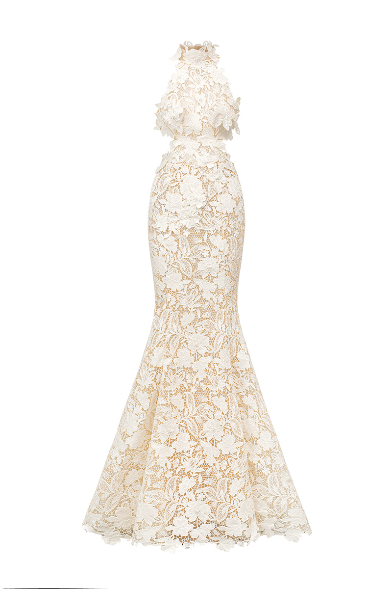 FLORAL GARDEN LACE MAXI DRESS - CULT MIA