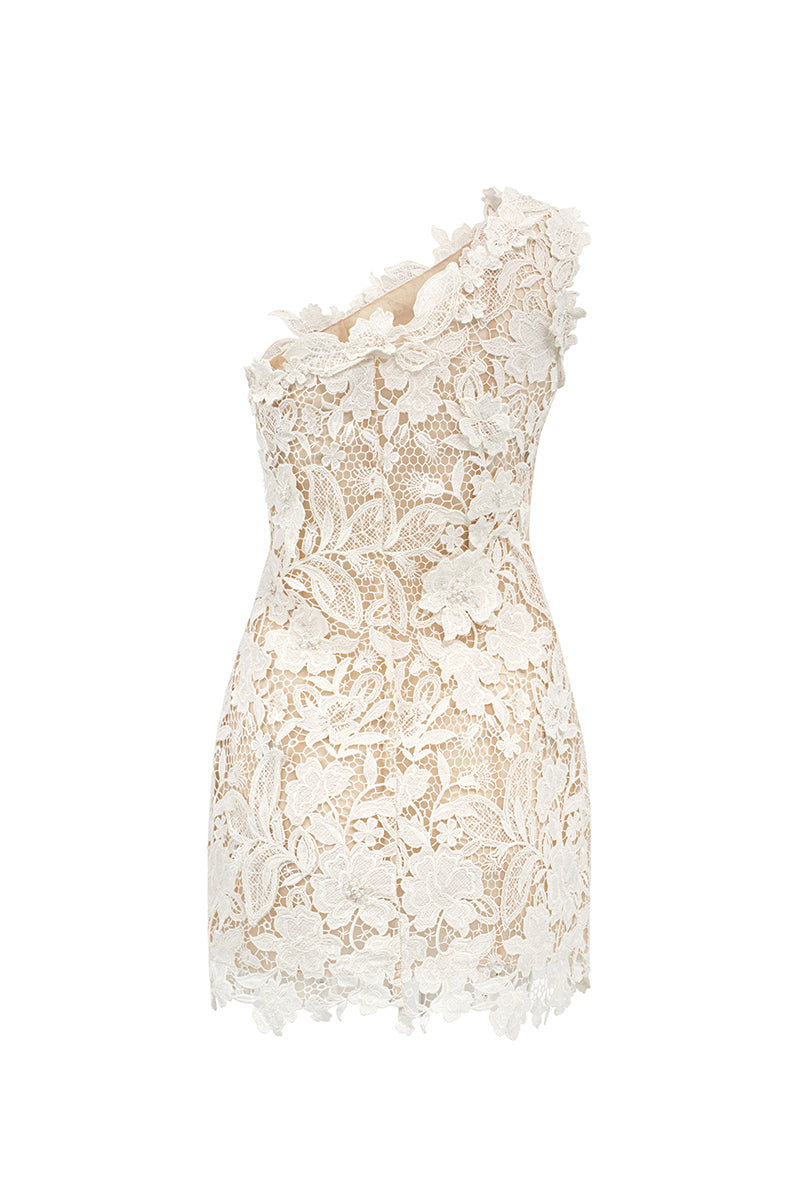 FLORAL GARDEN LACE MINI DRESS - CULT MIA