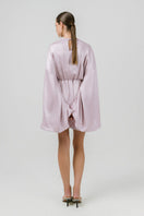 Izakova Nina lavender mini dress with a fitted bodice and flowy skirt, perfect for casual or summer wear.