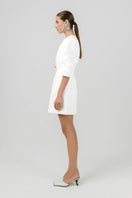 Off-white Mila blazer dress by Izakova, a stylish mini dress with structured blazer details, perfect for chic occasions.