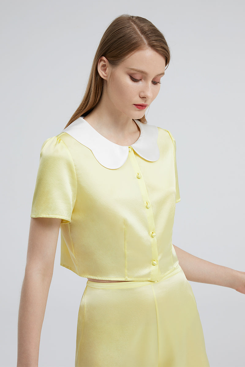 DOLL SHORT PAJAMA SET IN YELLOW - CULT MIA