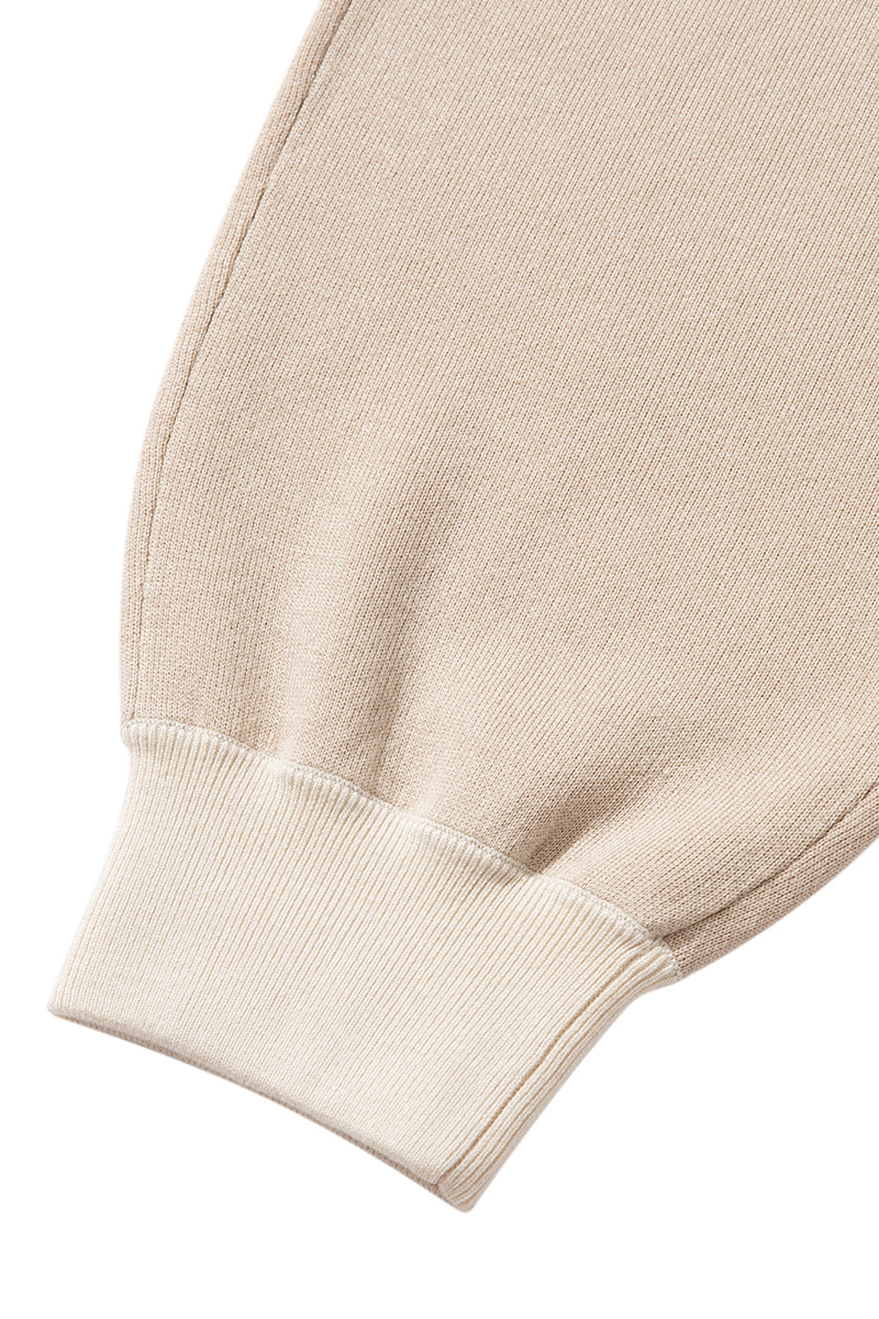 Manito brown silk cashmere loungewear set with color contrast details, soft and luxurious fabric for comfort.