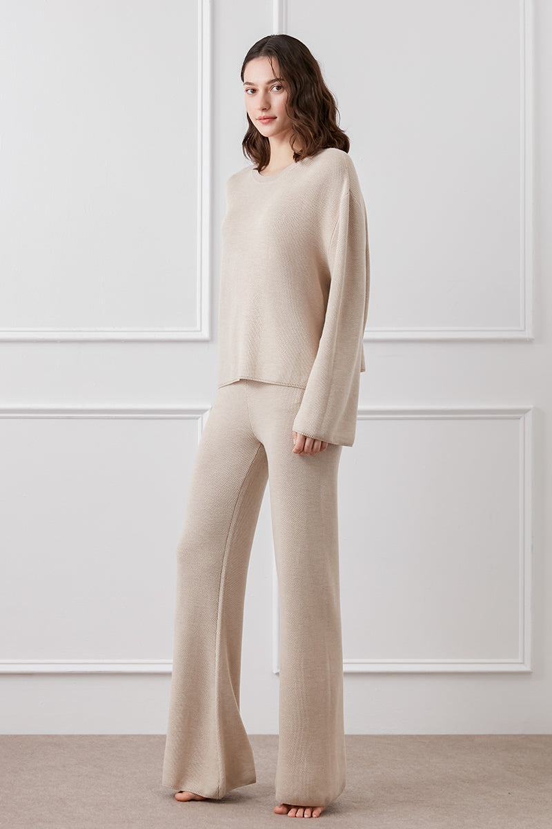 MELLOW SILK CASHMERE SET IN SAND - CULT MIA