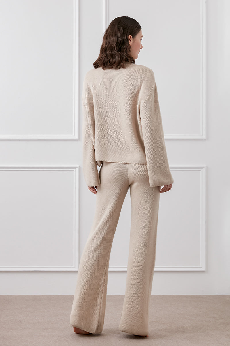 MELLOW SILK CASHMERE SET IN SAND - CULT MIA
