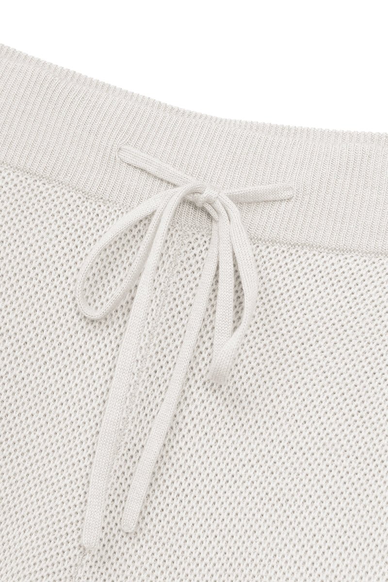 MELLOW SILK CASHMERE SET IN WHITE - CULT MIA