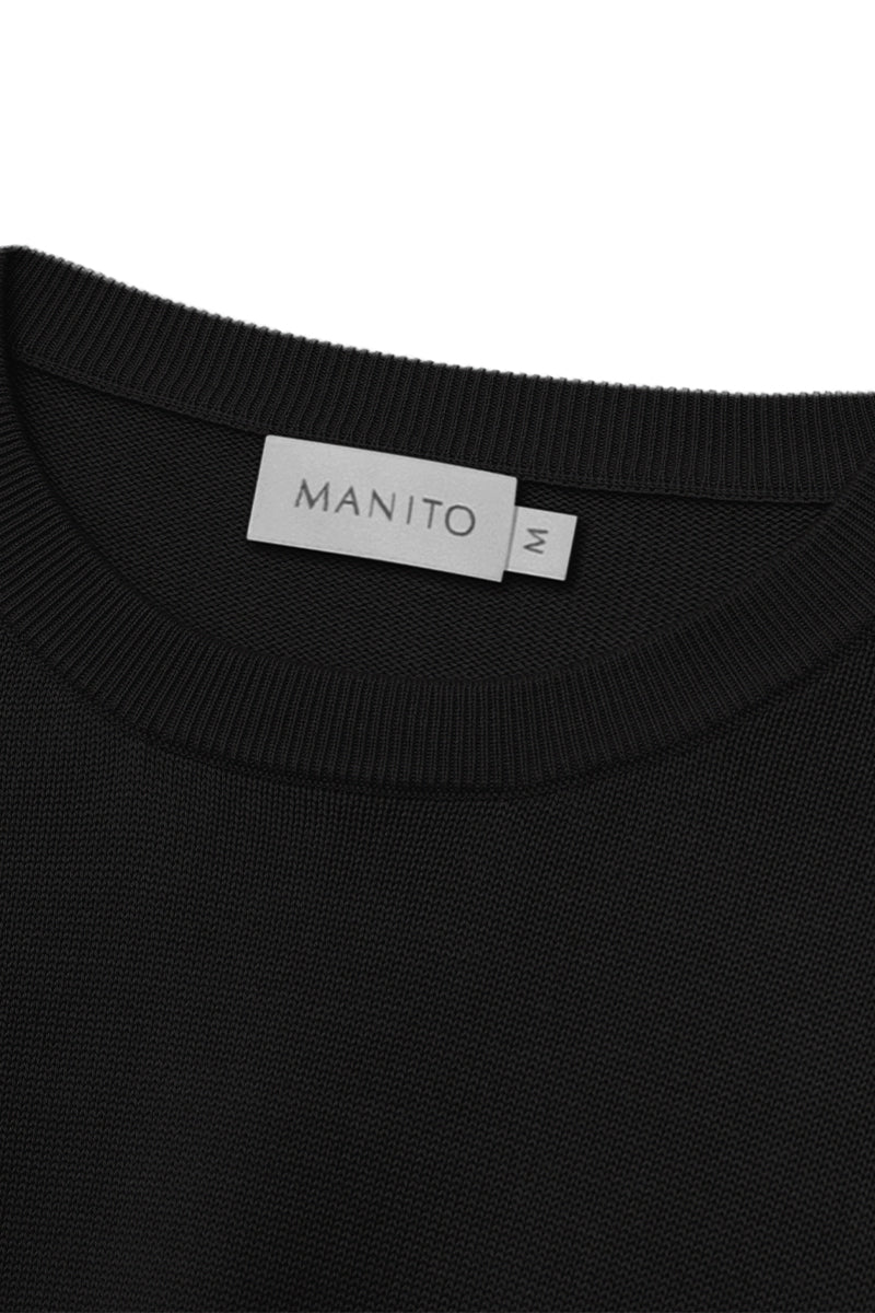 KARLEY SILK CASHMERE SET IN BLACK - CULT MIA