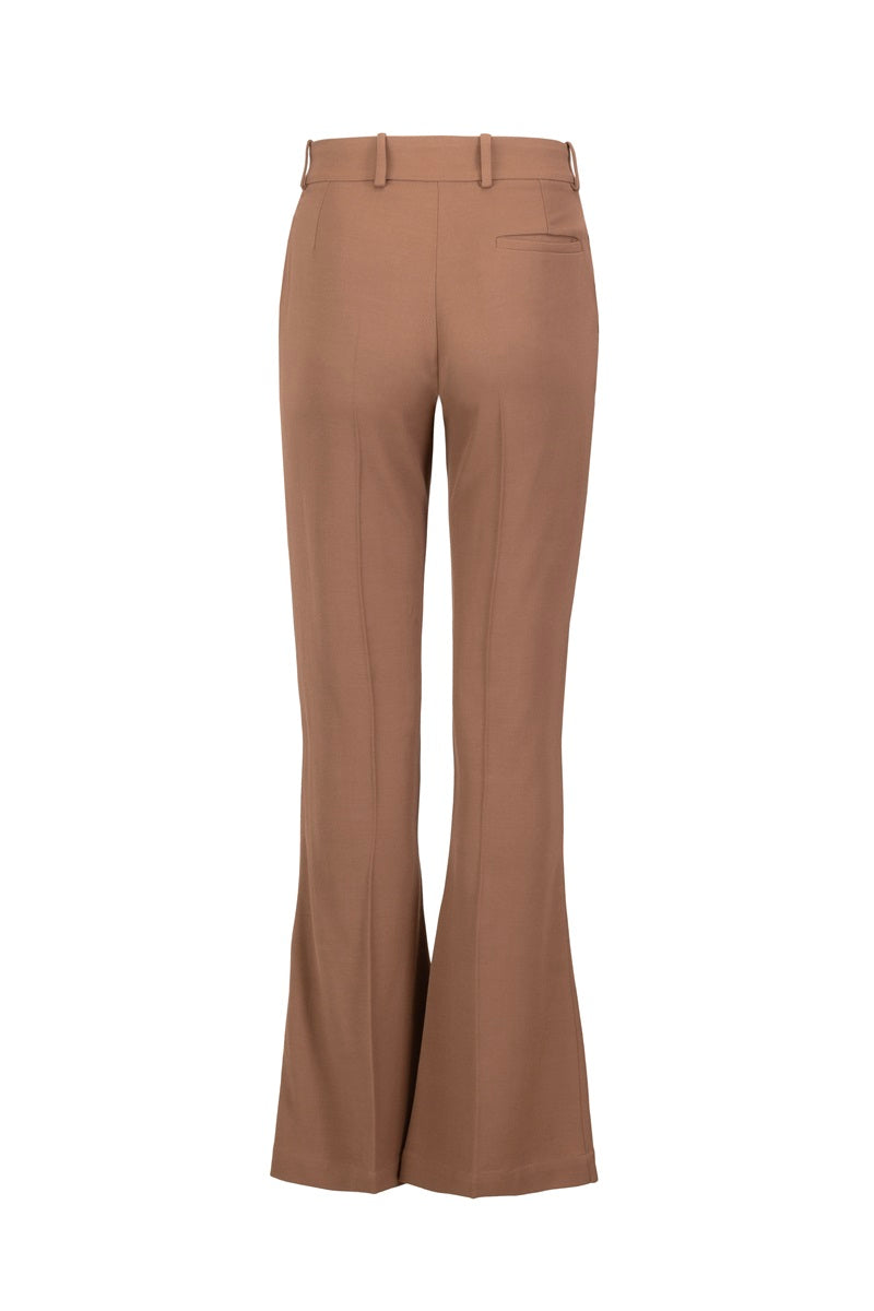 TAILORED PANTS IN CHOCOLATE BROWN - CULT MIA