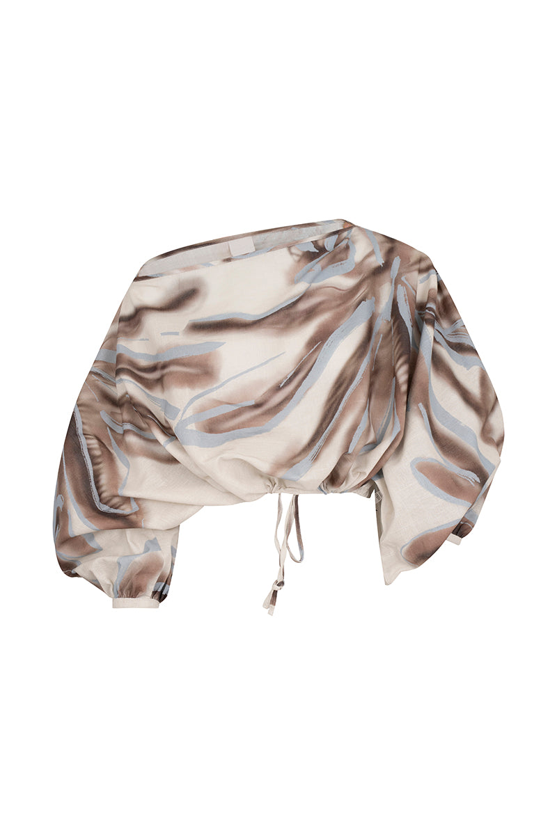 JACINTA BLOUSE IN IVORY PRINT