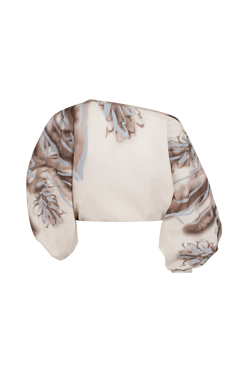 Tinta Latina Jacinta blouse in ivory print, lightweight top with floral pattern, stylish and comfortable for casual wear.