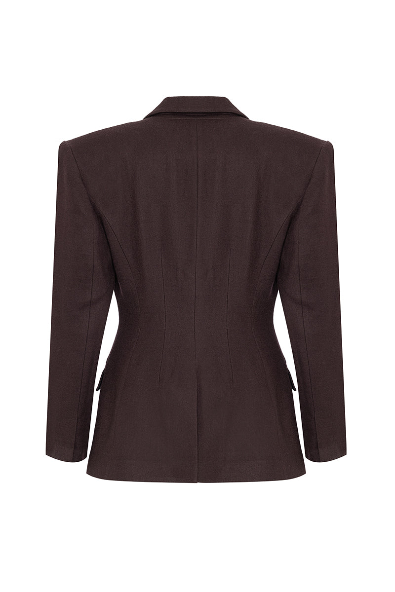 JACQUELINE JACKET IN BLACK BEAN - CULT MIA