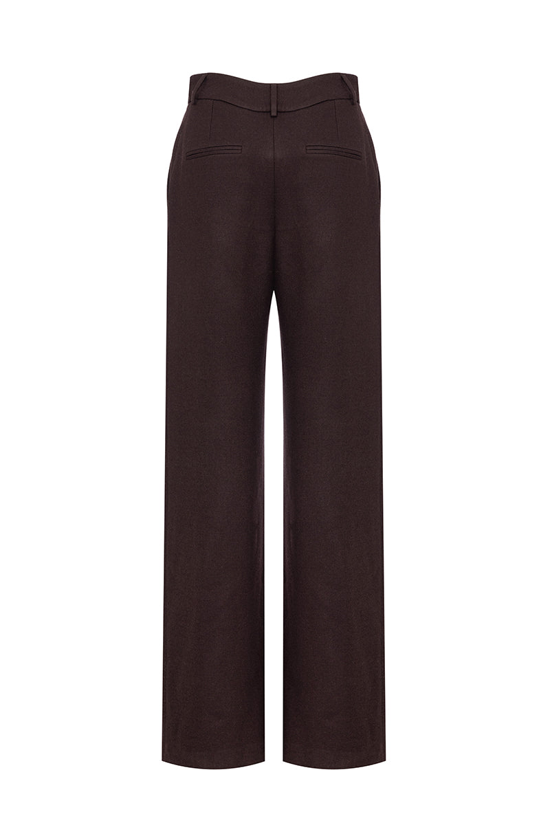 JACQUELINE PANTS IN BLACK BEAN - CULT MIA