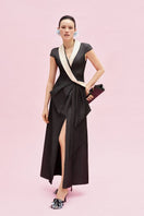 Jenny K Tran Jarrow Dress midi dress in soft fabric with a flowing silhouette, featuring a stylish neckline and elegant design.