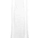 Elegant strapless satin maxi dress by JC Pajares, featuring a flowing design and smooth satin fabric.